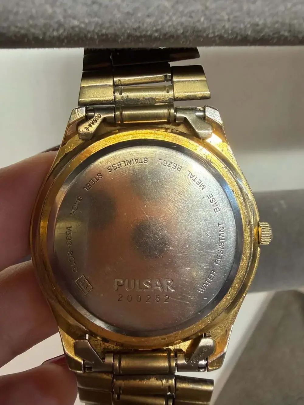 Pulsar Quartz Diver Style Gold-Tone Watch with Day-Date